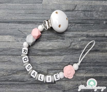 Personalisierte Schnullerkette mit Namen / Namenskette Baby